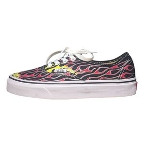 Vans | Authentic Mash Up Flames Canvas Low Top Sneakers Women's Size 6.5